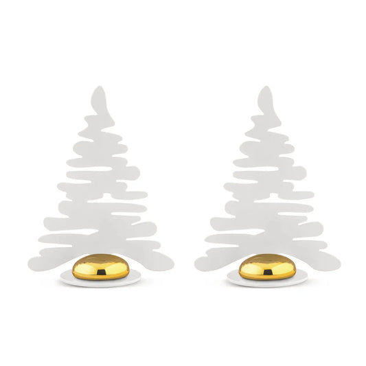 Alessi — Barkplace Tree BM16S2 W | Segnaposto in acciaio smaltato bian