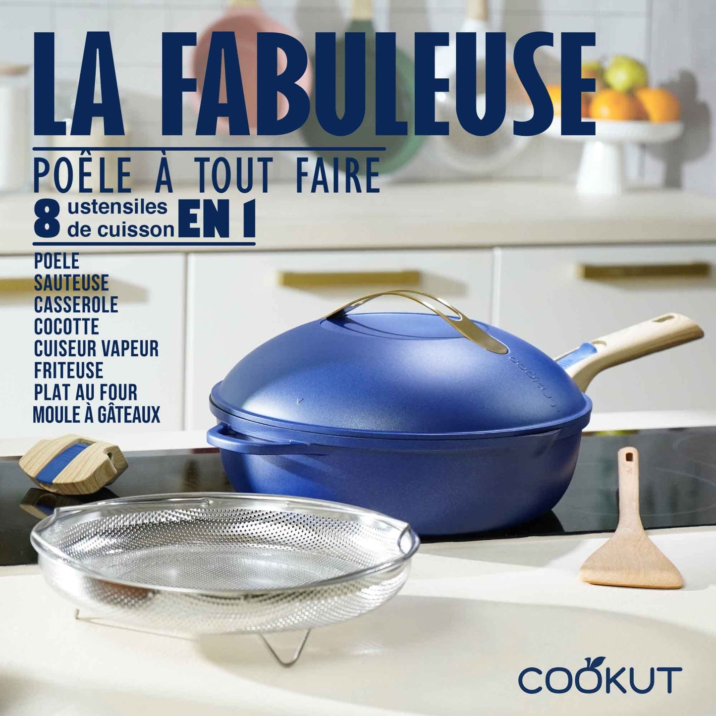 Cookut - The Fabulous 8-in-1 Frying Pan Black 28cm