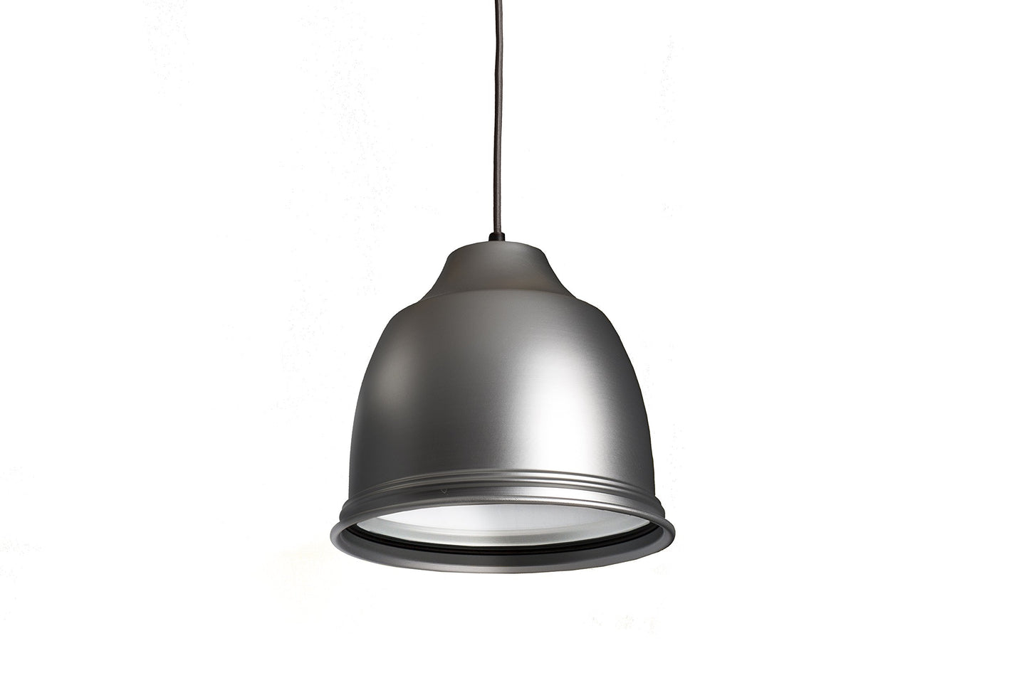 Alluminia - Suspension Lamp "Oceano Oltreluce" Satin Aluminum/Grey