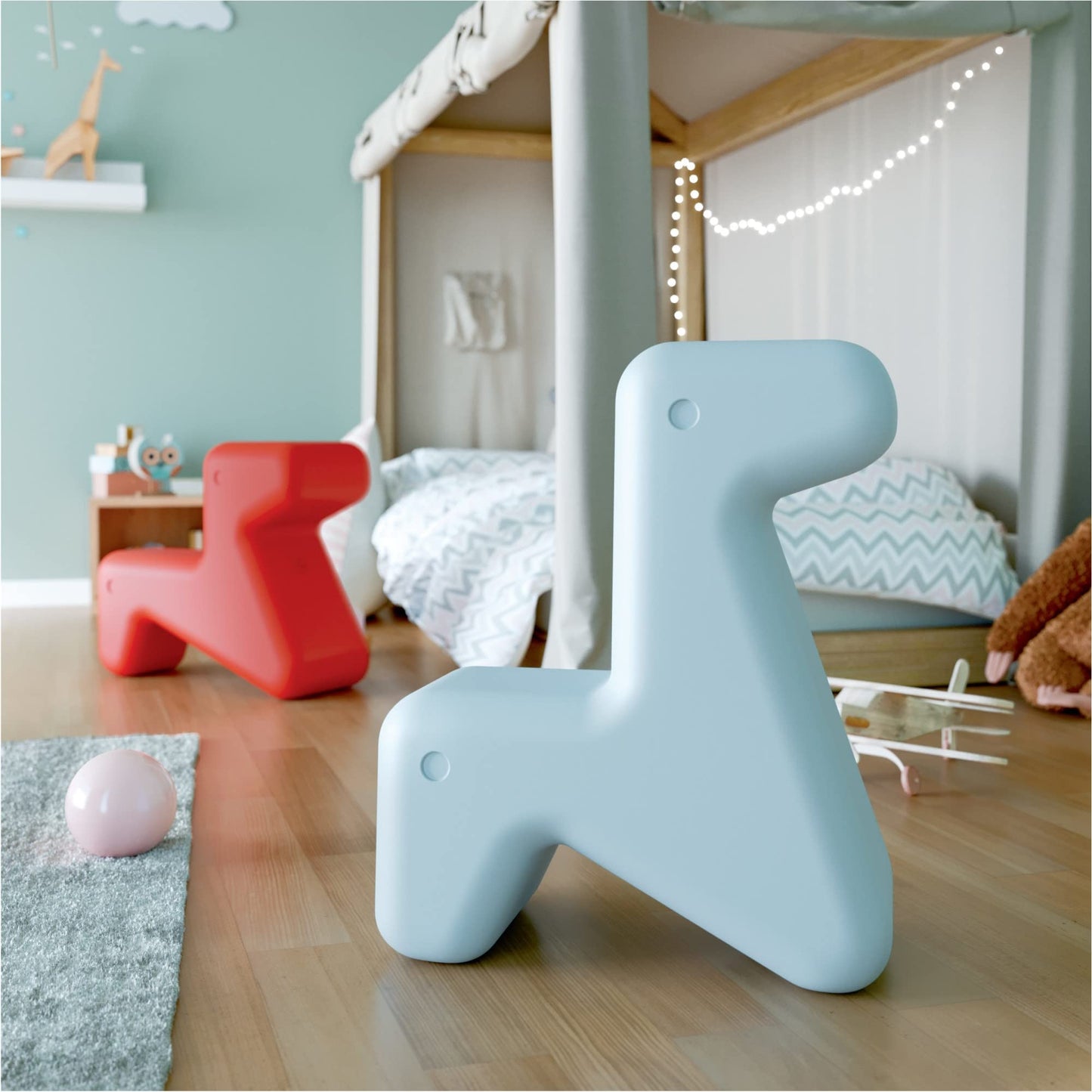 Alessi - Seduta "Doraff" di Design per Bambini in Polietilene Azzurro