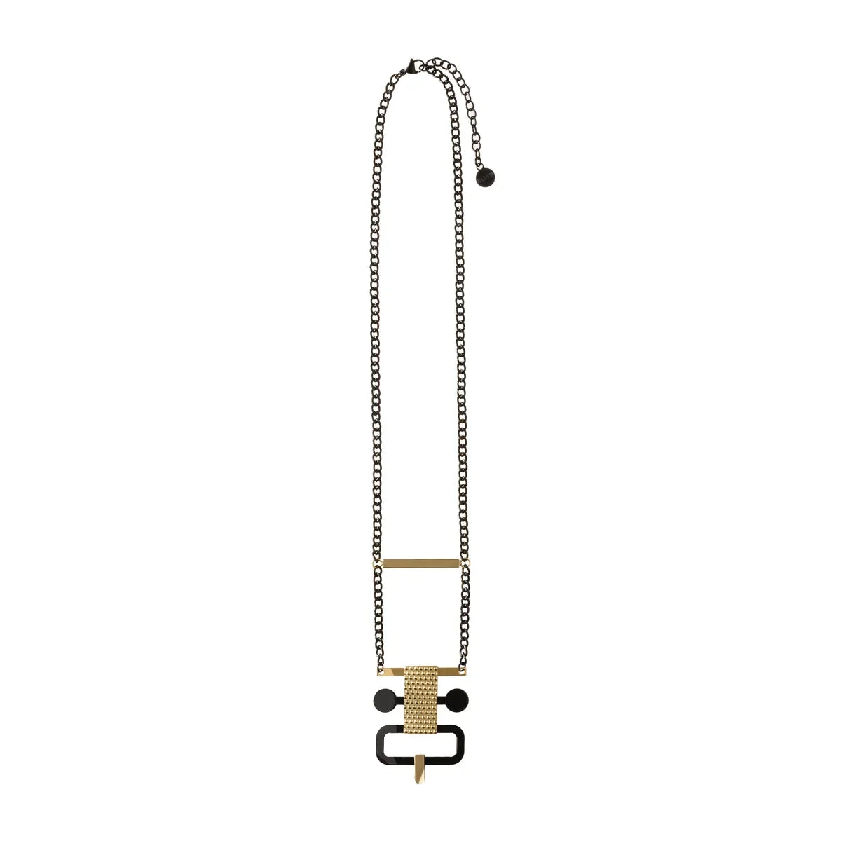 Alessi — Edone ESA01 3 | Collana in acciaio PVD oro e nero