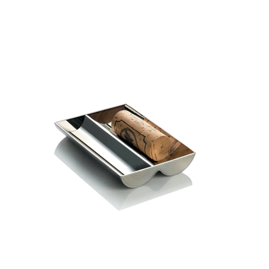 Alessi — Cork Presenter MGL01 | Porgi-tappo in acciaio inox lucido