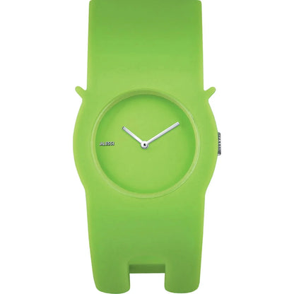 Alessi — Neko AL24002 | Orologio da polso in poliuretano verde