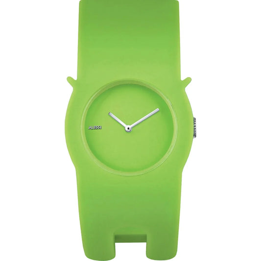 Alessi — Neko AL24002 | Orologio da polso in poliuretano verde