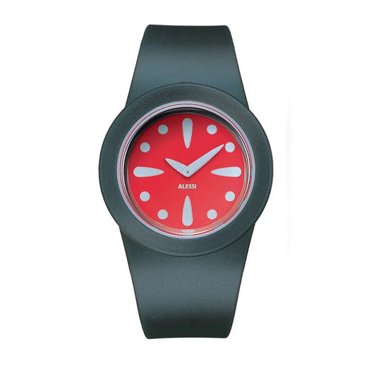 Alessi — Calumet AL1003 | Orologio da polso in plastica blu/arancio