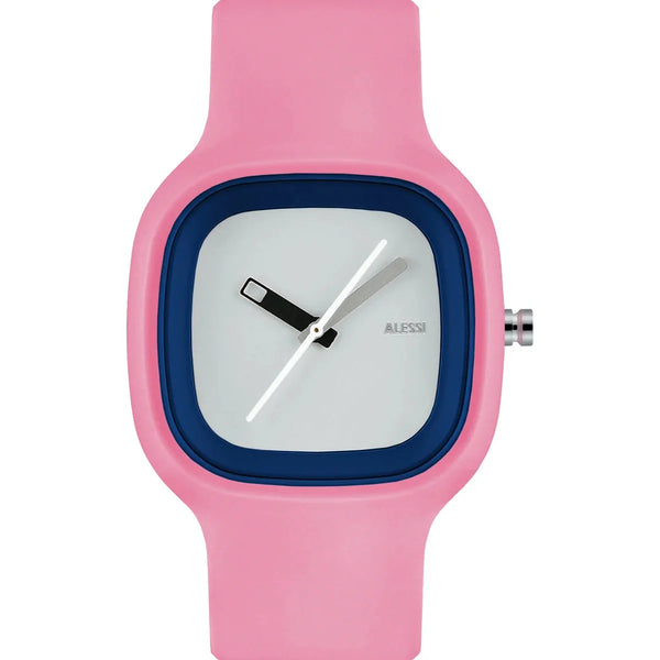 Alessi — Kaj AL10023 | Orologio da polso in poliuretano rosa — Alessi