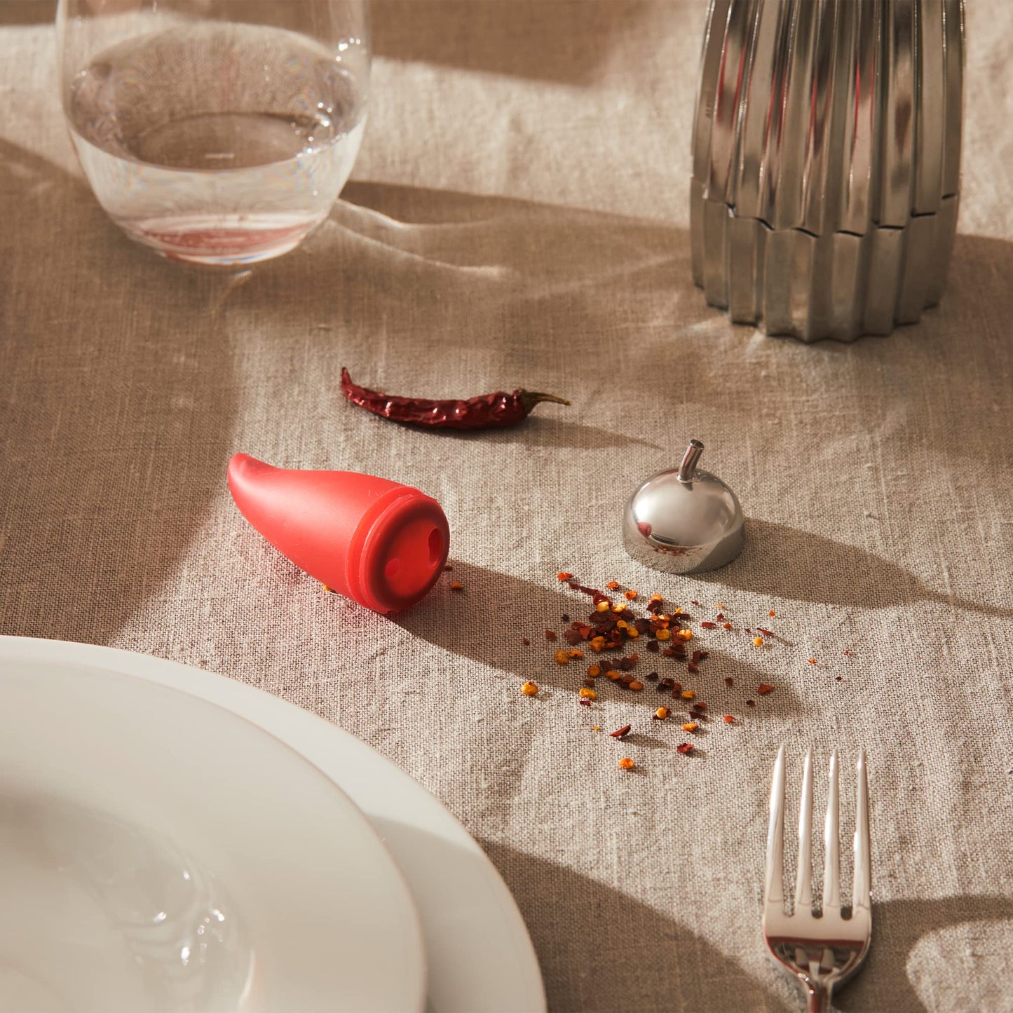 Alessi - Sminuzza-Peperoncino "Piccantino" in Acciaio Inox Rosso