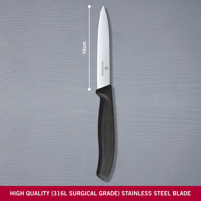 Victorinox 6.7703 Coltello per verdura Swiss Classic 10 cm, Nero
