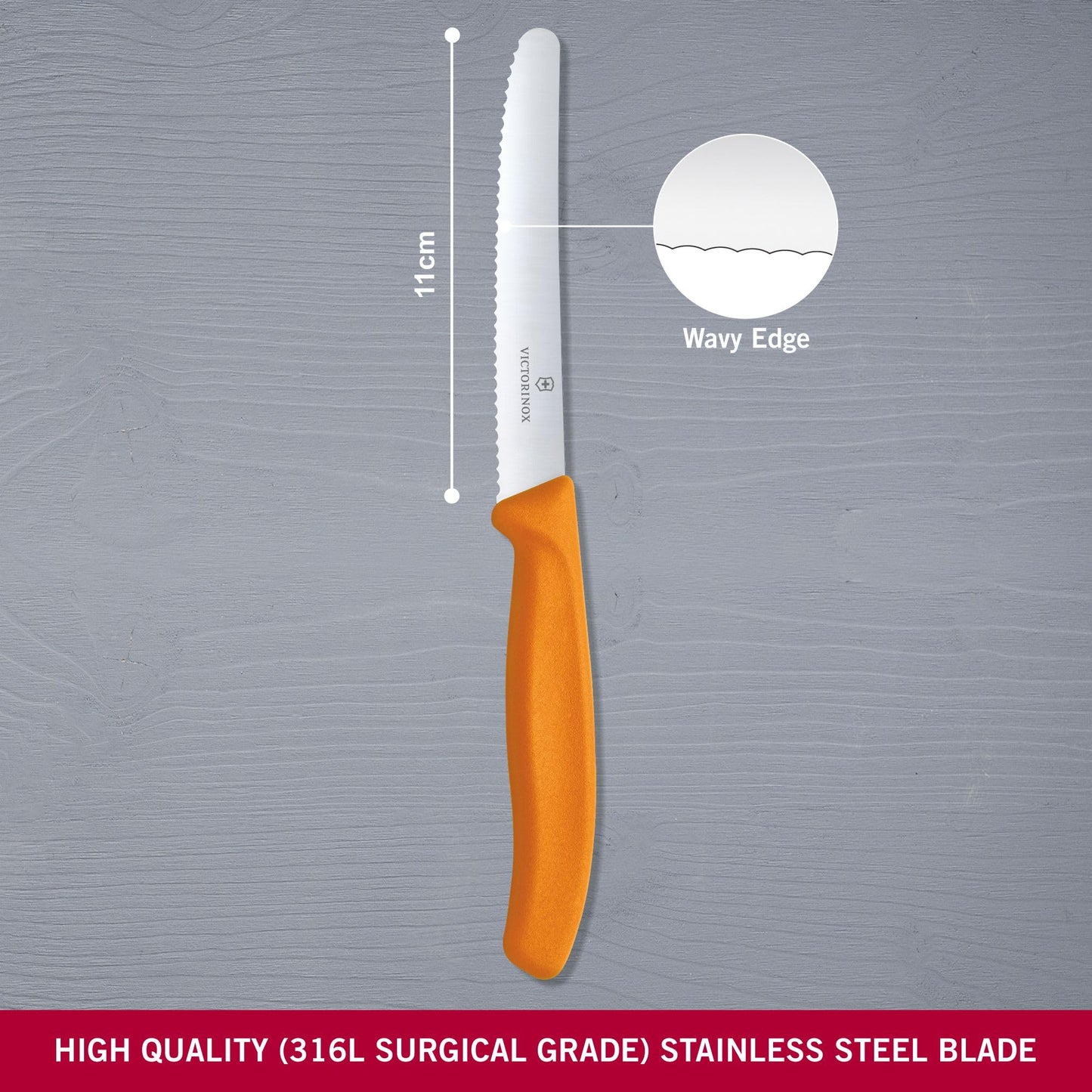 Victorinox - Stainless Steel Knife Orange