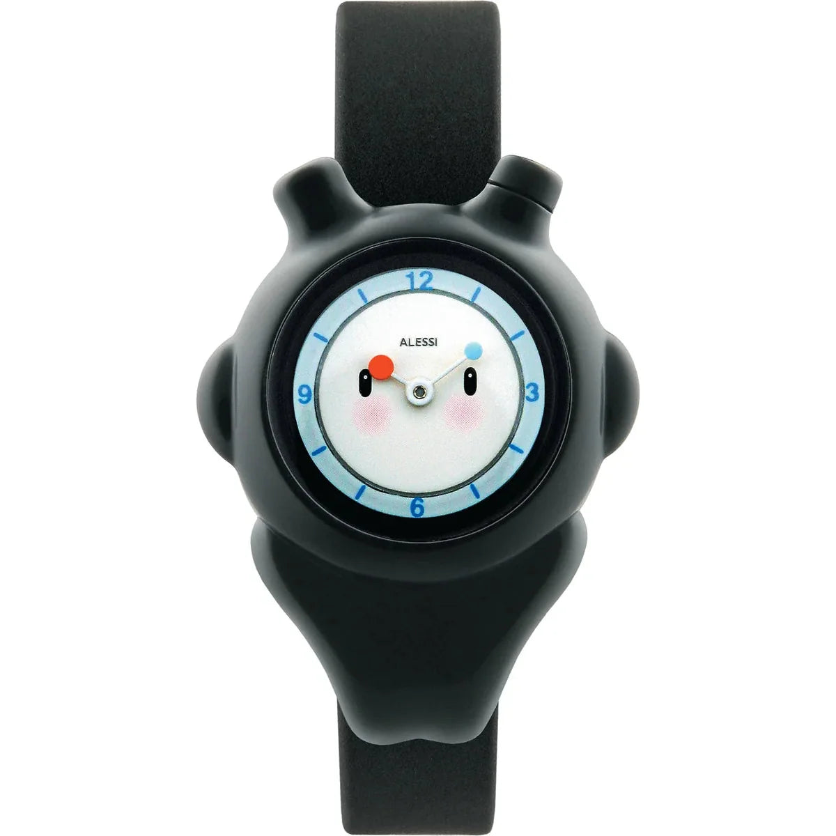 Alessi — Space-bimba AL23002 | Orologio da polso in poliuretano nero