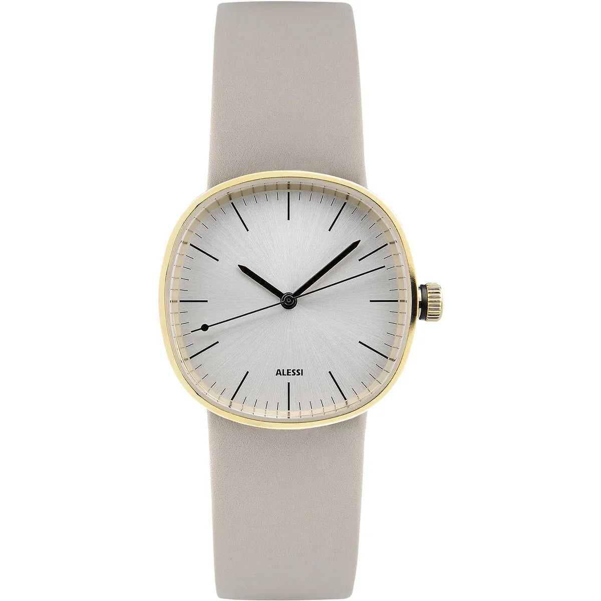 Alessi — Tic15 AL5052 | Orologio da polso Lissoni acciaio e pelle