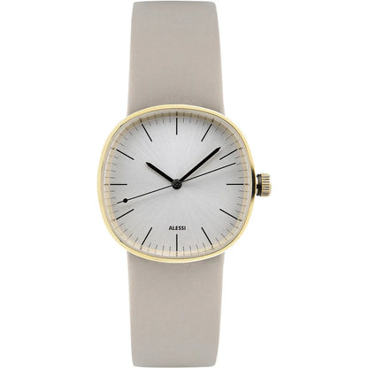 Alessi — Tic15 AL5052 | Orologio da polso Lissoni acciaio e pelle
