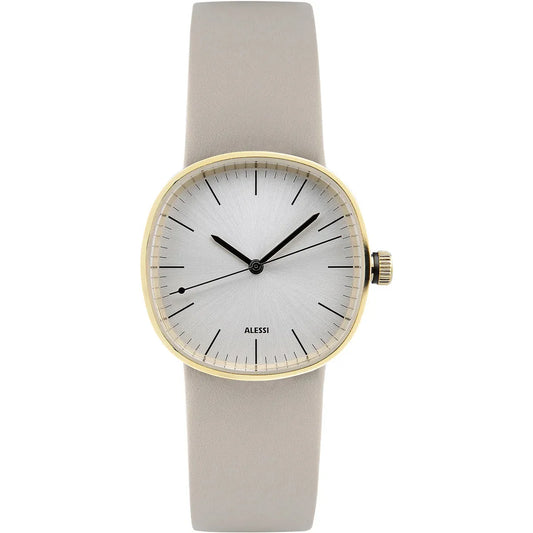 Alessi — Tic15 AL5052 | Orologio da polso Lissoni acciaio e pelle