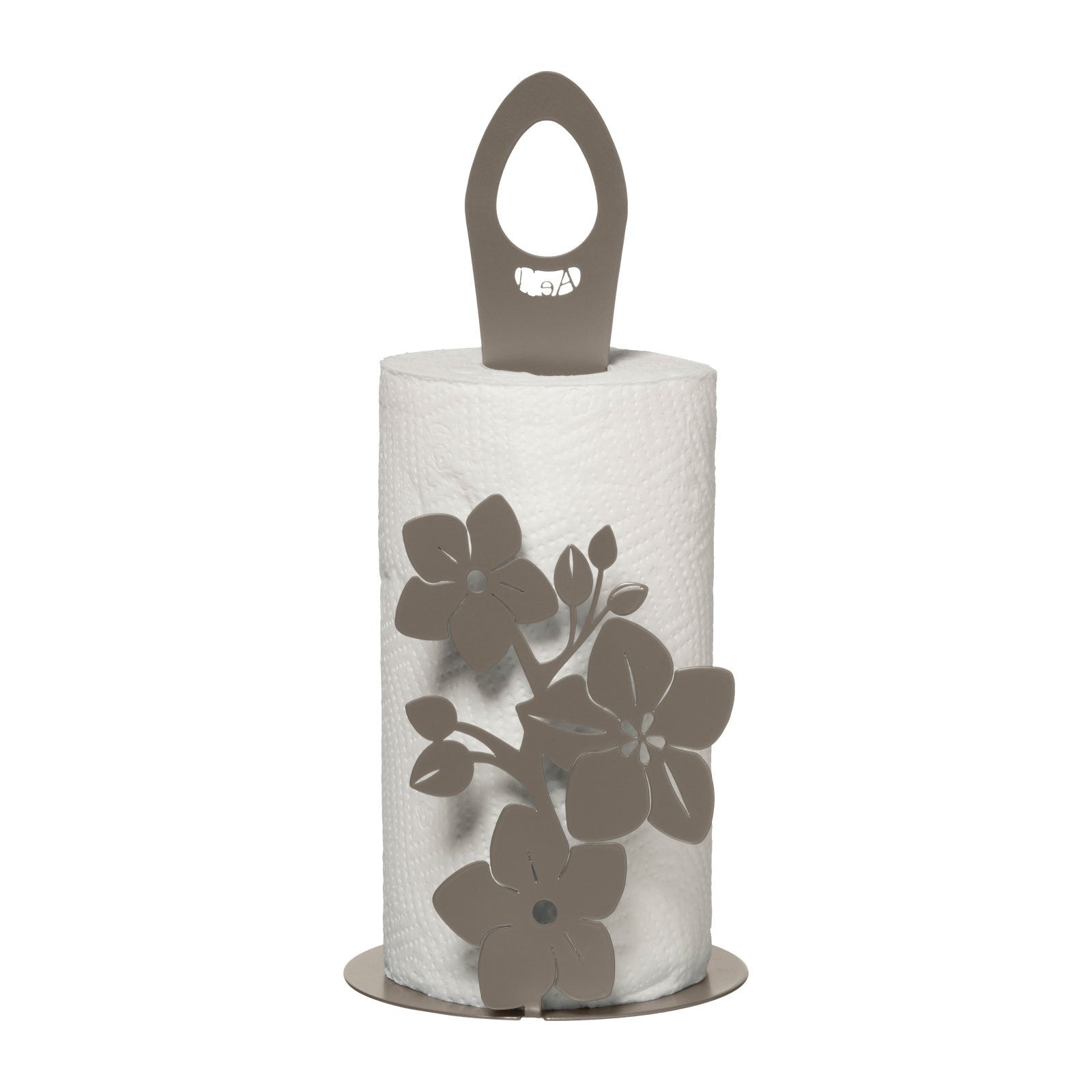 Arti & Mestieri porta rotolo da cucina Fior di Loto colore fango in ferro lavorato artigianalmente
