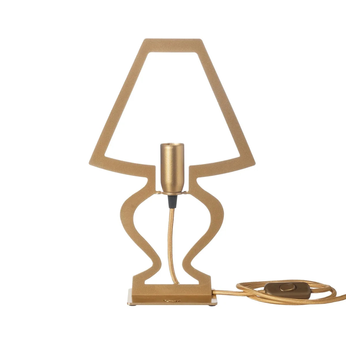 Arti & Mestieri Lampada Da Tavolo Design Silhouette Piccola ferro nero, rosso, bianco, oro trasparente