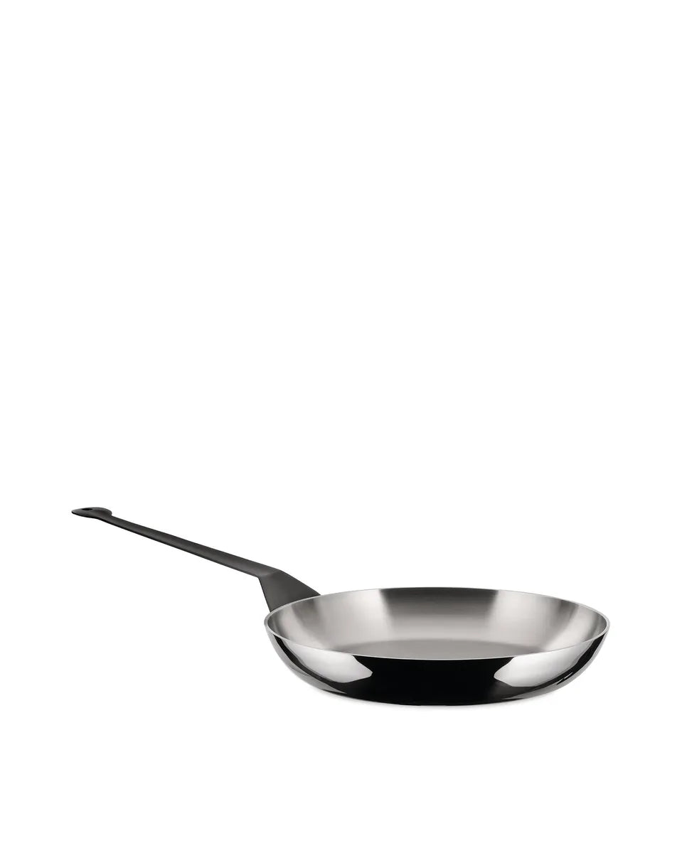 Alessi La Cintura di Orione padella 24cm acciaio trilamina finitura brunita argento