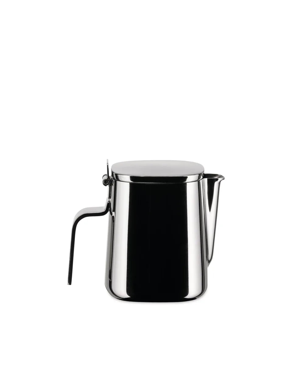 Alessi Cremiera in acciaio inossidabile 18/10 lucido con coperchio, colore argento, design Kristiina Lassus