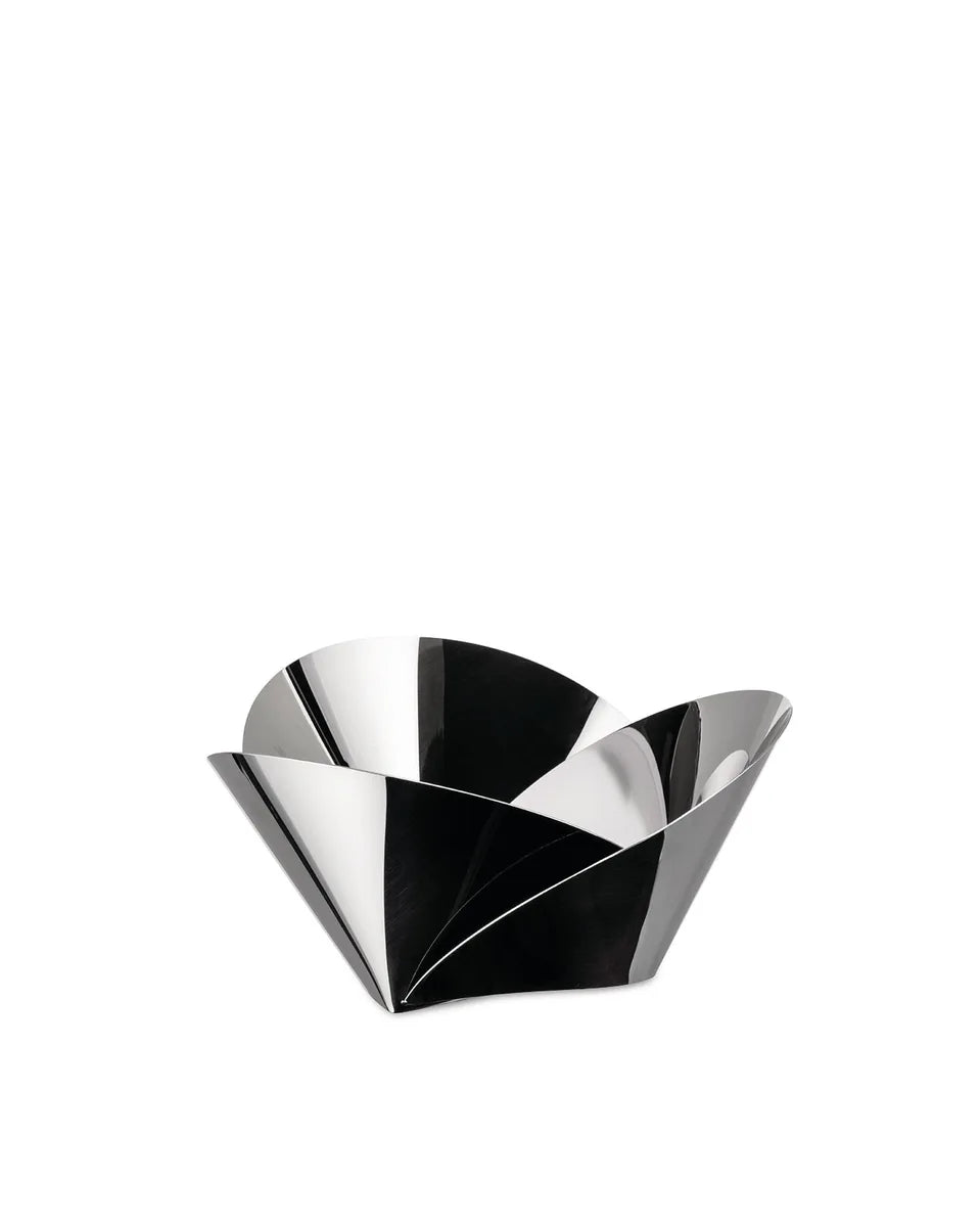 Alessi Cestino Harmonic acciaio inox lucido - design geometrico