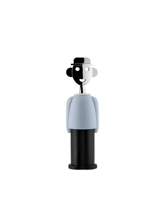 Alessi Alessandro M Cavatappi azzurro resina termoplastica e zama cromata
