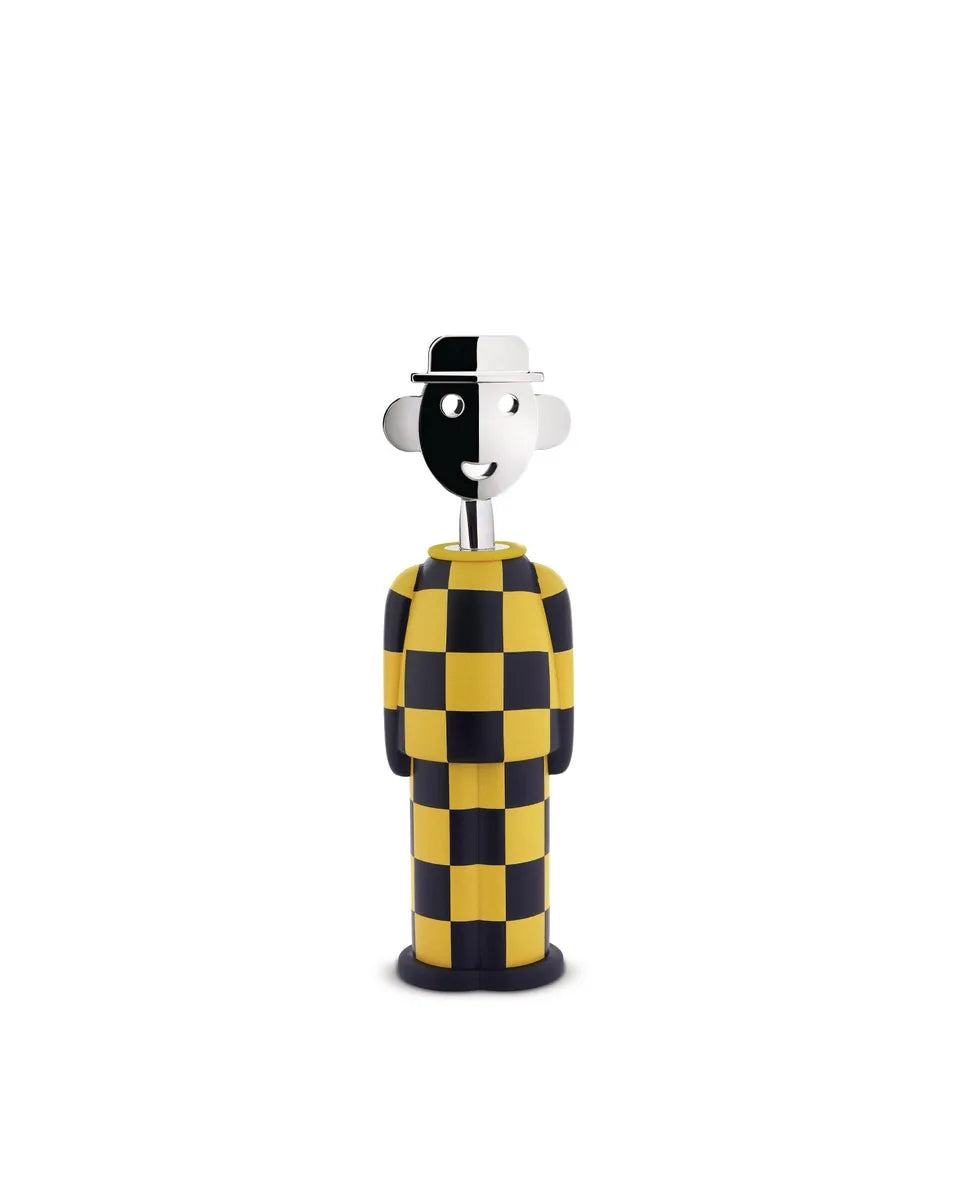 Alessi Cavatappi Alessandro M resina giallo e nero - Design Mendini