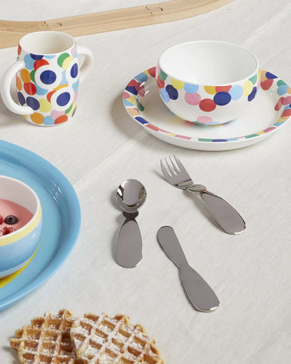 Alessi - Ensemble de couverts pour enfants « Alessini » en acier inoxydable