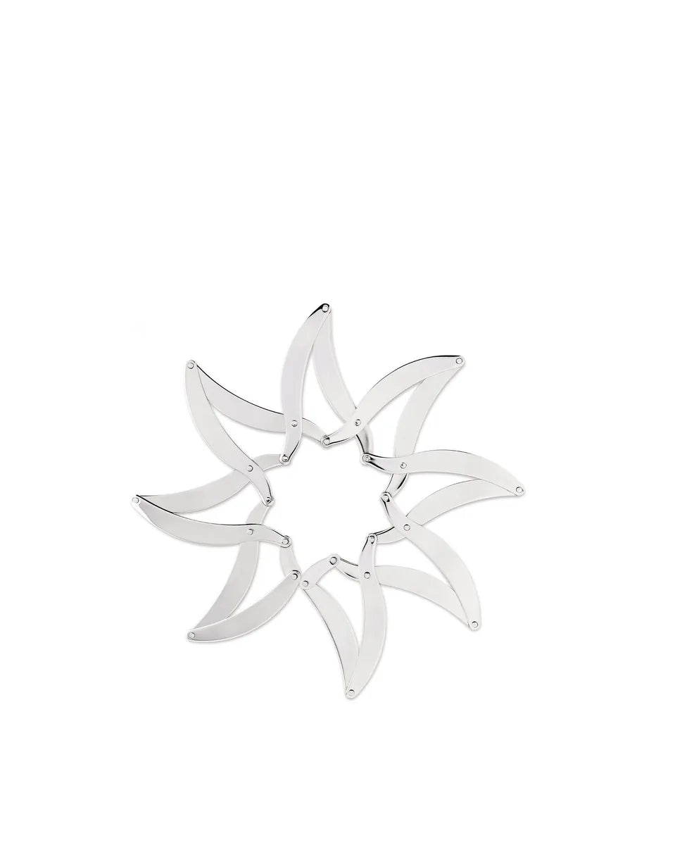 Alessi sottopentola estensibile design acciaio inossidabile 24cm colore argento