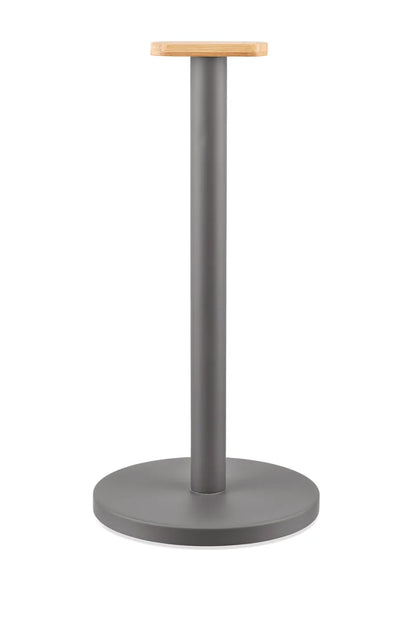 Alessi portarotolo da cucina in acciaio e bambù, colore grigio caldo - design BIG-GAME