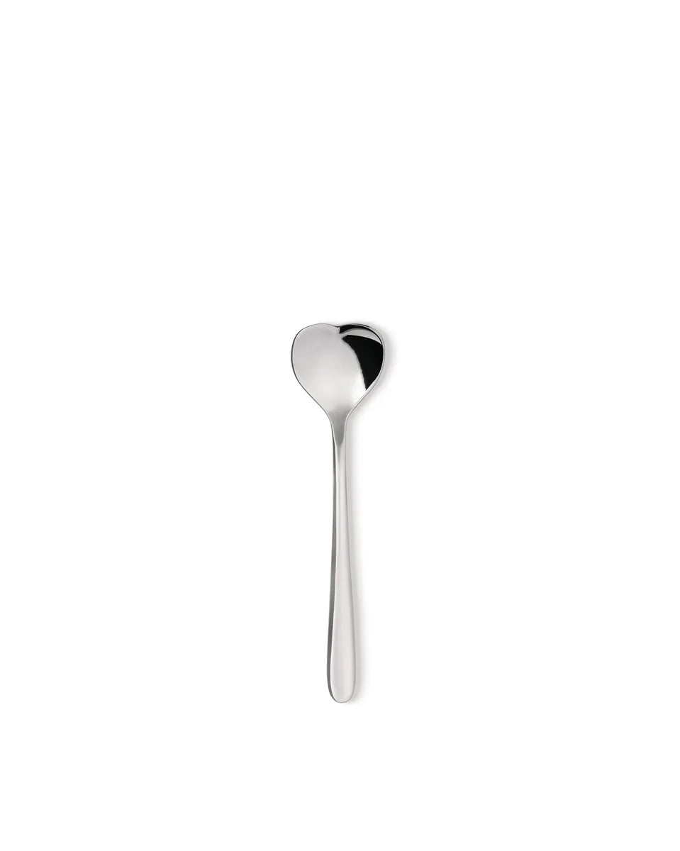 Alessi Big Love set 4 cucchiaini da tè in acciaio inox argento, design Miriam Mirri