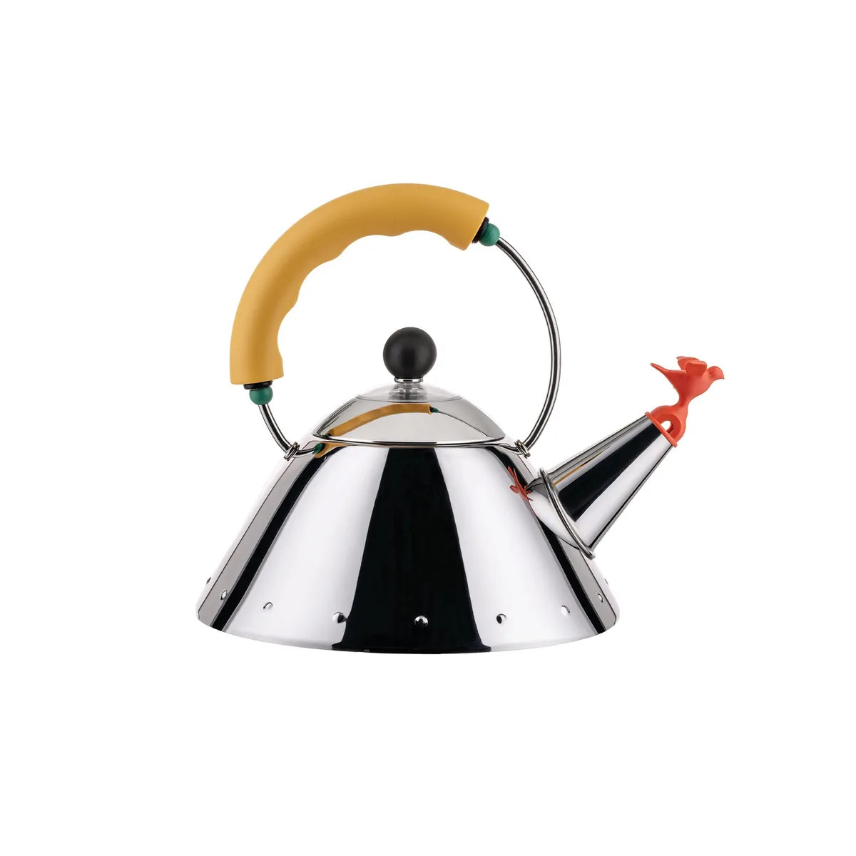 Alessi bollitore 9093/1 acciaio inossidabile 18/10 con uccellino Michael Graves azzurro chiaro