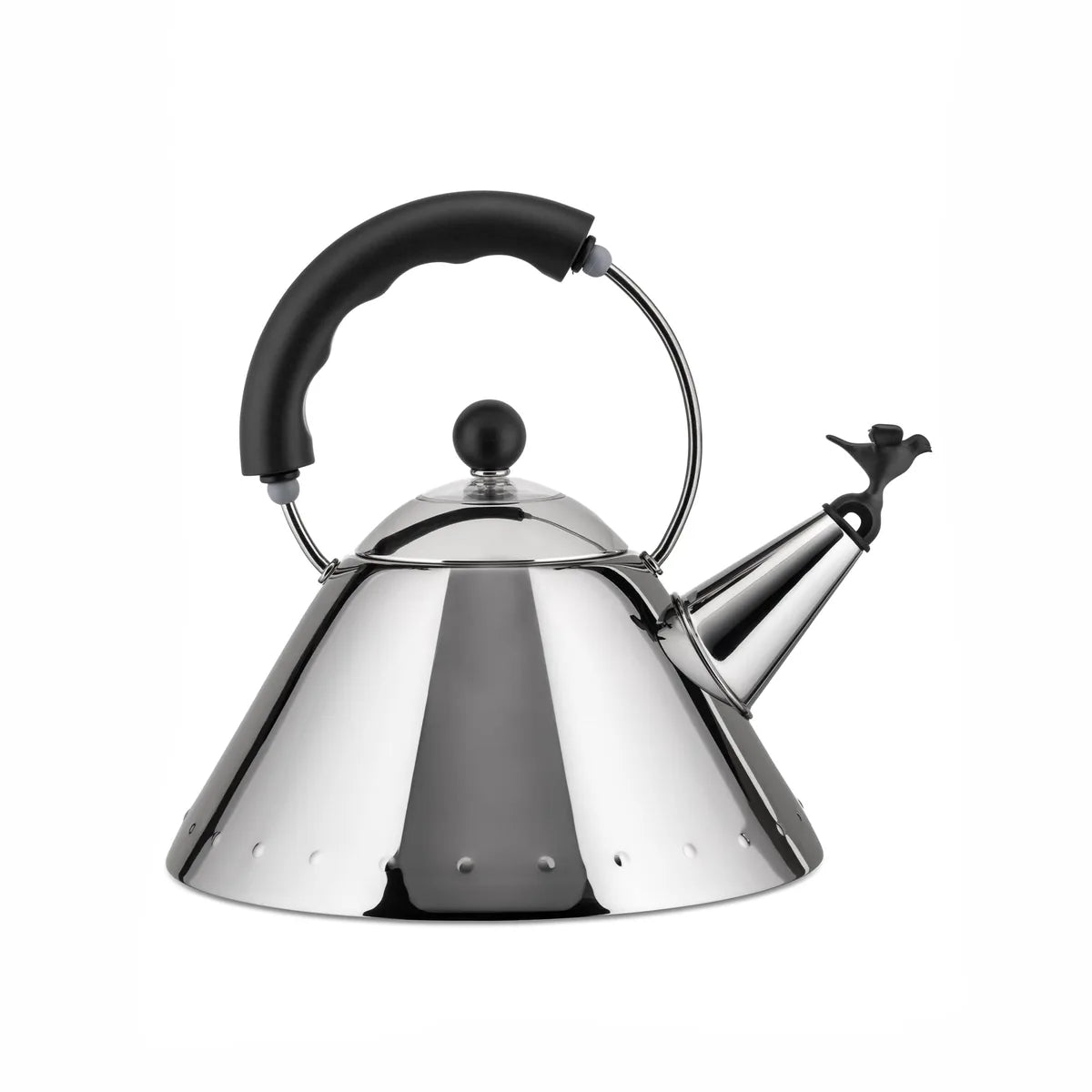 Alessi bollitore acciaio inox 18/10 fischietto uccellino Michael Graves