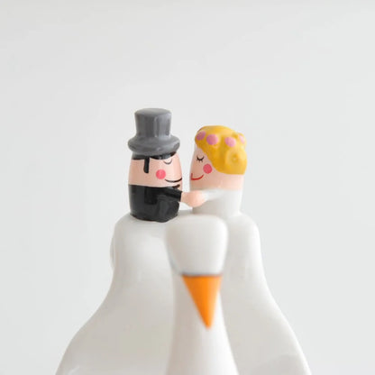 Alessi Bombo Lina Massimo Giacon cigno bianco decorato a mano - Stilmobili