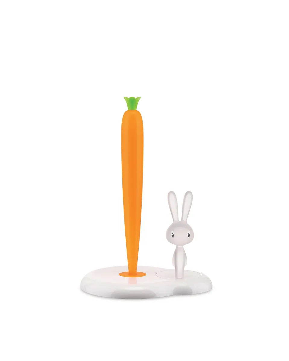 Alessi Portarotolo da Cucina Bunny & Carrot, design Stefano Giovannoni, ispirazione zoomorfa