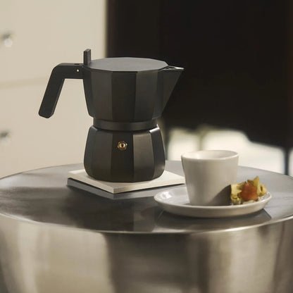 Alessi Caffettiera Espresso DC06/1 B alluminio pressofuso nero - design David Chipperfield