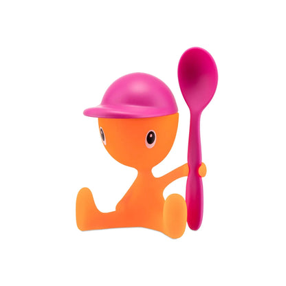 Alessi Portauovo Cico con Spargisale design Stefano Giovannoni - ceramica colorata