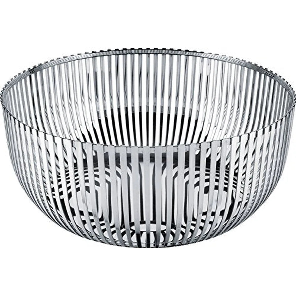 Alessi Fruttiera in acciaio inossidabile design Pierre Charpin, diametro 24 cm