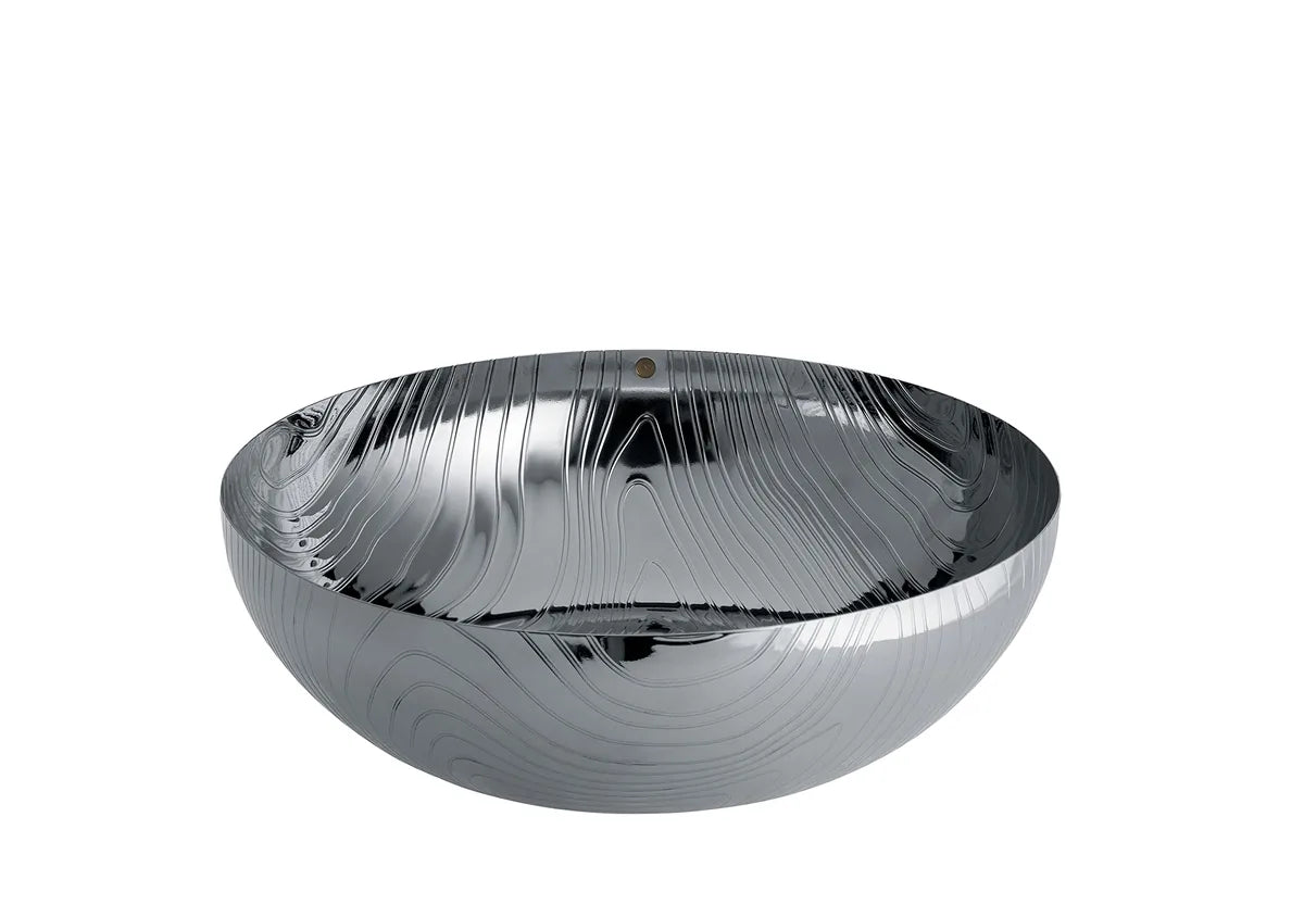 Alessi Coppa Veneer acciaio inossidabile con decoro rilievo Patricia Urquiola