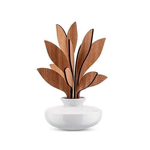 Alessi Diffusore a Foglia per Ambiente, porcellana e mogano, design Marcel Wanders