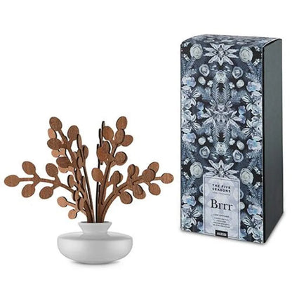 Alessi Diffusore a Foglia per Ambiente, porcellana e mogano, design Marcel Wanders