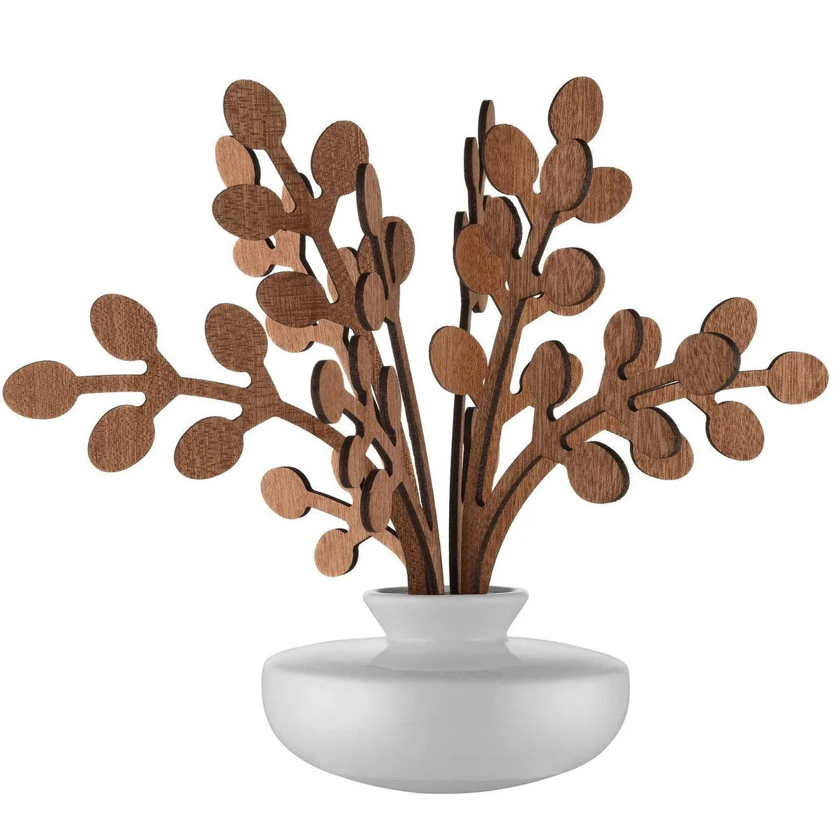 Alessi Diffusore a Foglia per Ambiente, porcellana e mogano, design Marcel Wanders