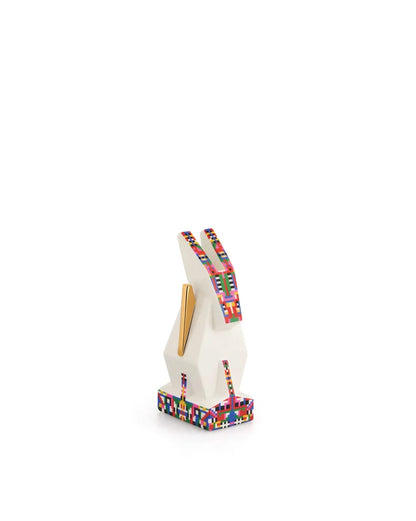 Alessi Statuina Asinello Donkey porcellana con decalcomanie oro 24K multicolore - Elena Salmistraro