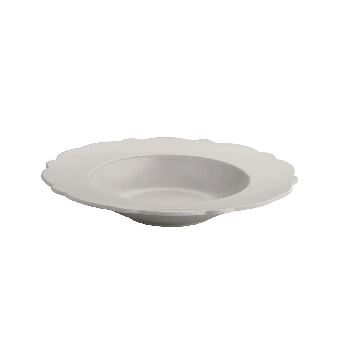 Alessi Dressed en Plein Air MW72/2 piatto fondo melammina grigio chiaro con decoro a rilievo