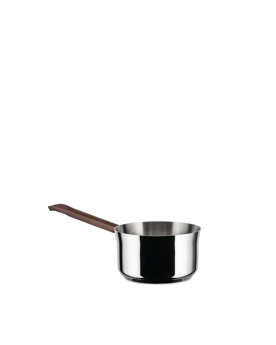 Alessi casseruola Edo acciaio inossidabile 18/10 con manici marrone - design Patricia Urquiola