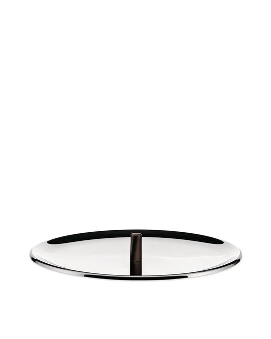 Alessi coperchio Edo acciaio inox pomolo marrone 20 cm