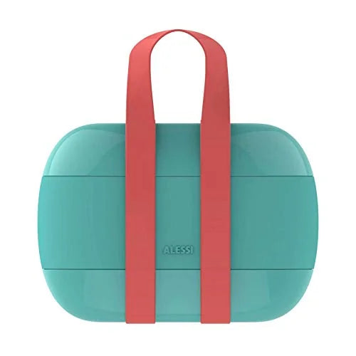 Alessi Lunch Box a Tre Scomparti Food à Porter resina termoplastica grigio