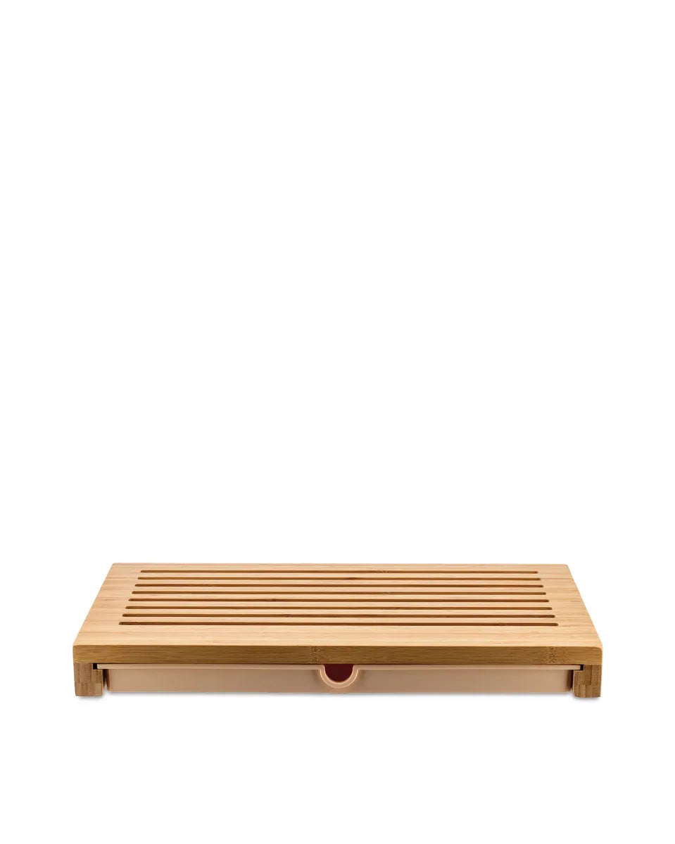 Alessi Sbriciola tagliere bambù con raccoglitore in resina - legno naturale