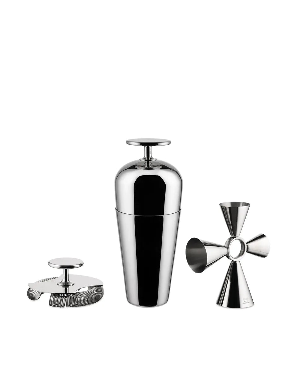 Alessi Set Cocktail Shaker Parisienne in acciaio inossidabile 18/10 - Design Giulio Iacchetti
