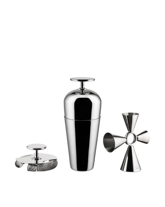 Alessi Set Cocktail Shaker Parisienne in acciaio inossidabile 18/10 - Design Giulio Iacchetti