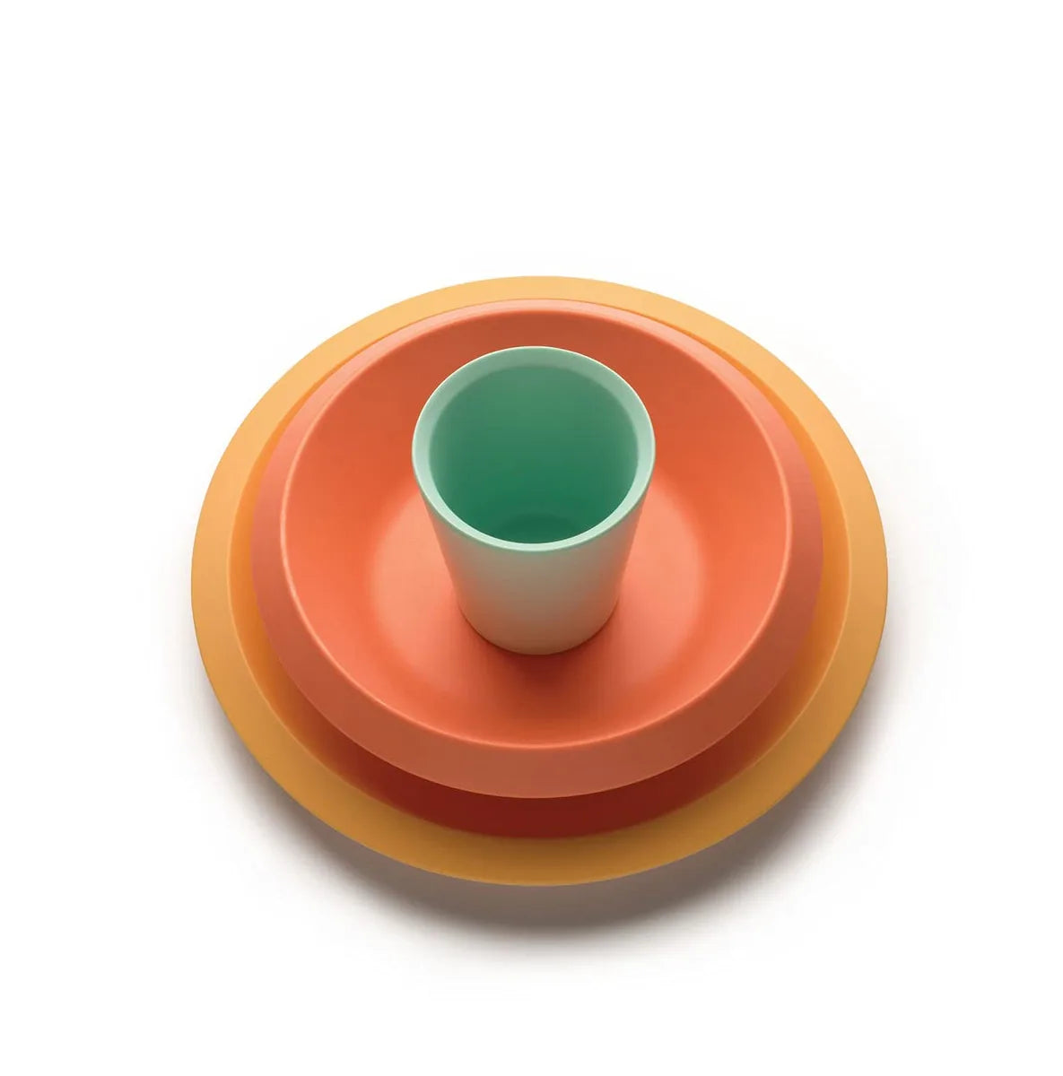Alessi Giro Kids set da tavola melammina multicolor per bambini - piatto ciotola bicchiere