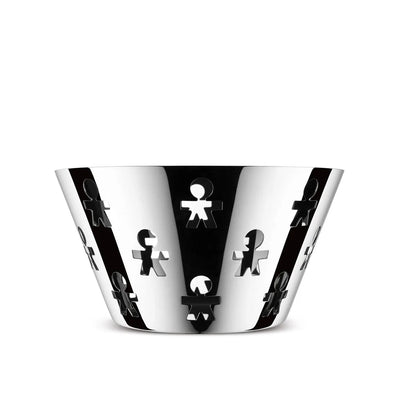 Alessi Fruttiera Girotondo acciaio inossidabile con bordo traforato decoro King-Kong