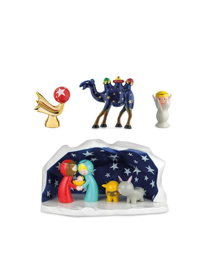 Alessi Presepe Happy Eternity 5 Pezzi in porcellana bianca decorata a mano - Design Giacon & Jori